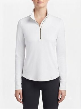 RHONE White Quarter-Zip Pullover Size L
